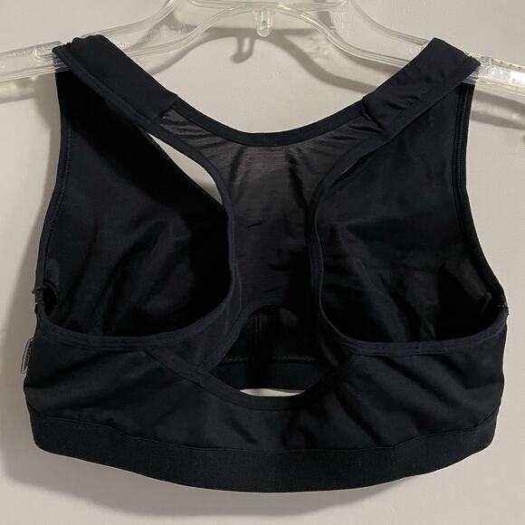 Shock Absorber Active Mesh Racerback Contour Shape Sports Bra 36B Black Sporty - Picture 3 of 5